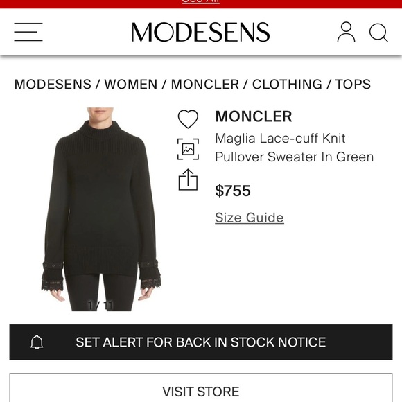 Maglia Lace-cuff Knit Pullover Sweater - Picture 10 of 13